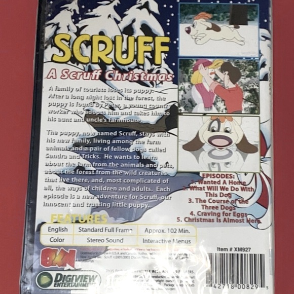 A Scruff Christmas DVD Puppy Dog Holiday Adventure - Picture 2 of 2